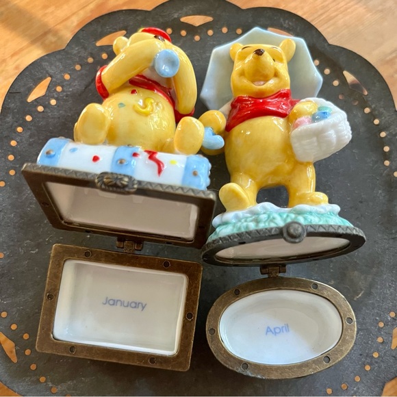 Disney Pooh Bear Trinket Box Months of the Year: Choose January or April - Picture 5 of 5